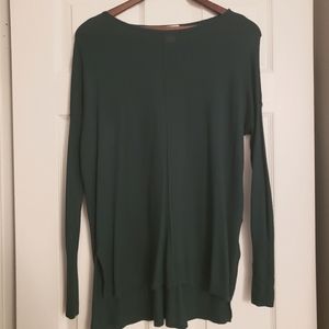 Dark green, flow, knit tunic
